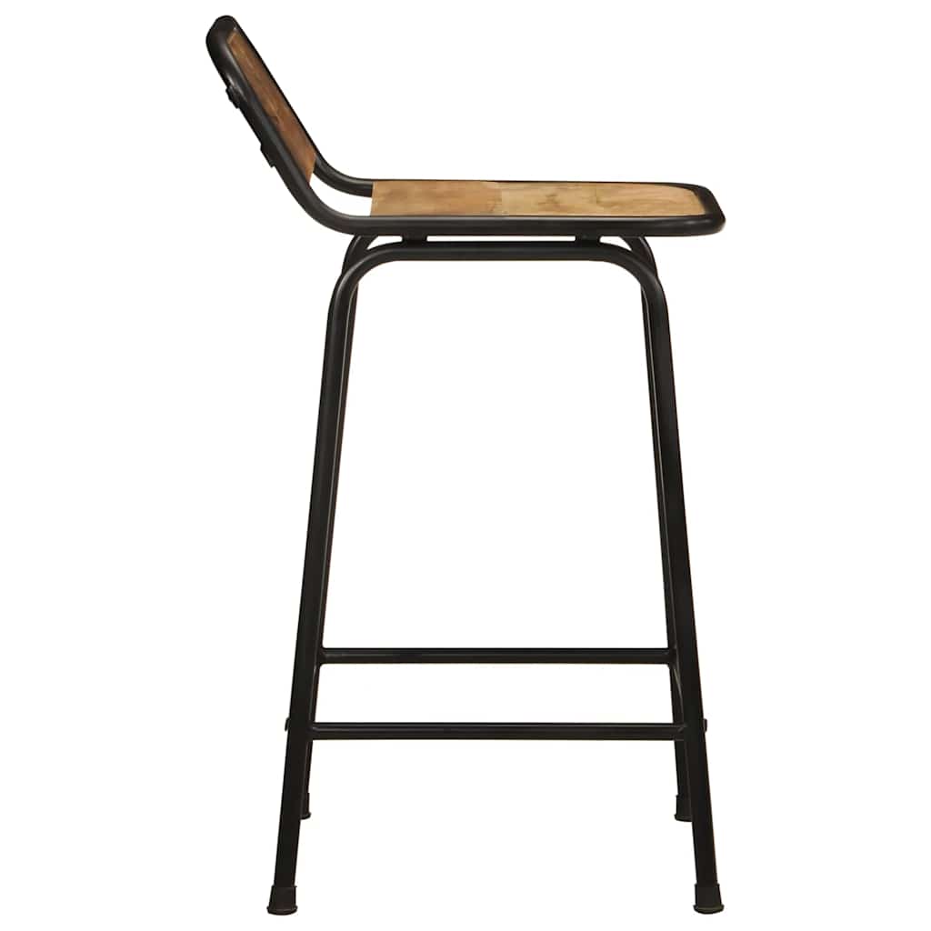 Bar Stools 4 pcs 46x35,5x80 cm Solid Wood Rough Mango