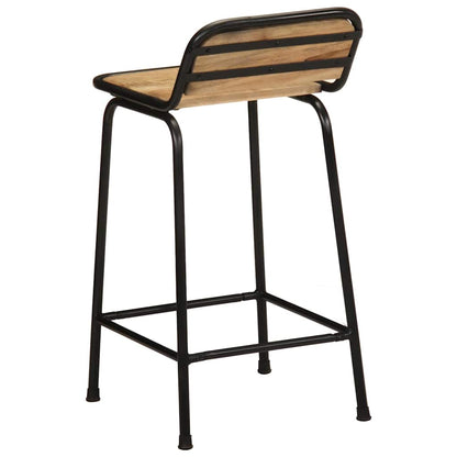 Bar Stools 4 pcs 46x35,5x80 cm Solid Wood Rough Mango