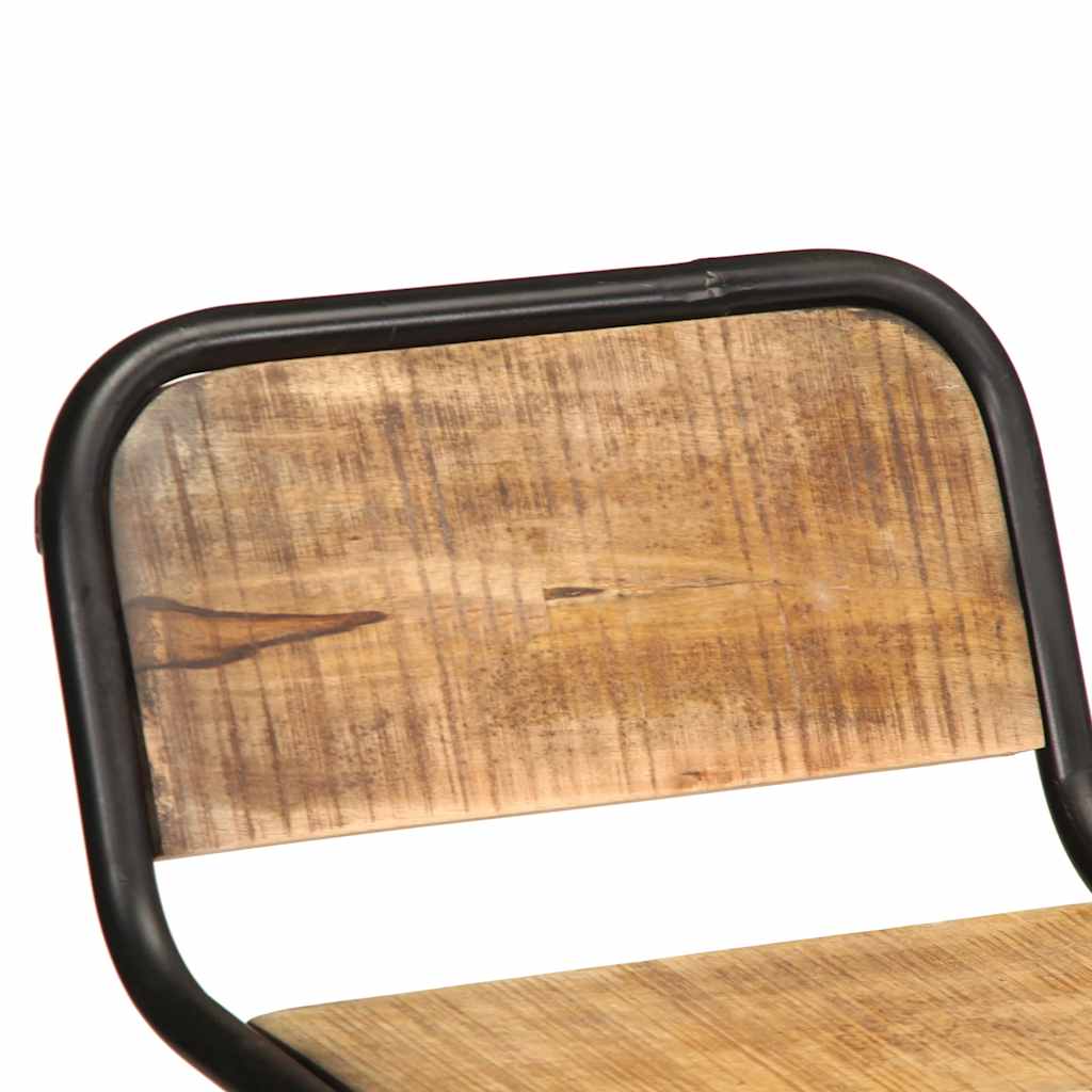 Bar Stools 4 pcs 46x35,5x80 cm Solid Wood Rough Mango