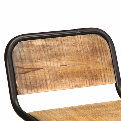 Bar Stools 4 pcs 46x35,5x80 cm Solid Wood Rough Mango