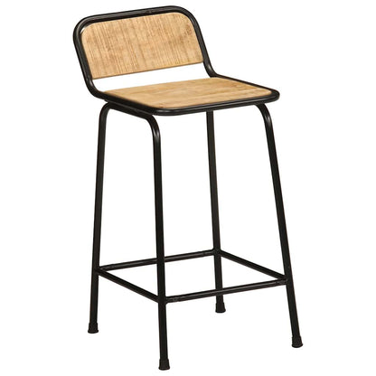 Bar Stools 4 pcs 46x35,5x80 cm Solid Wood Rough Mango