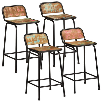 Bar Stools 4 pcs 46x35,5x80 cm Solid Wood Reclaimed