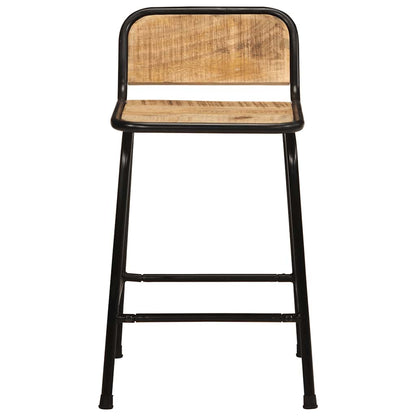 Bar Stools 2 pcs 46x35,5x70 cm Solid Wood Rough Mango