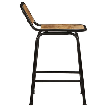 Bar Stools 2 pcs 46x35,5x70 cm Solid Wood Rough Mango