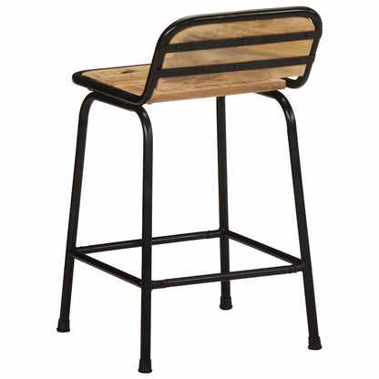 Bar Stools 2 pcs 46x35,5x70 cm Solid Wood Rough Mango