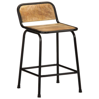 Bar Stools 4 pcs 46x35,5x70 cm Solid Wood Rough Mango