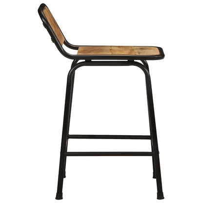 Bar Stools 4 pcs 46x35,5x70 cm Solid Wood Rough Mango