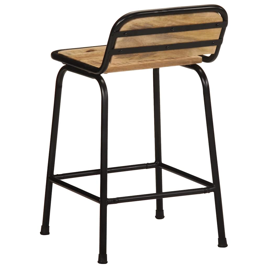 Bar Stools 4 pcs 46x35,5x70 cm Solid Wood Rough Mango