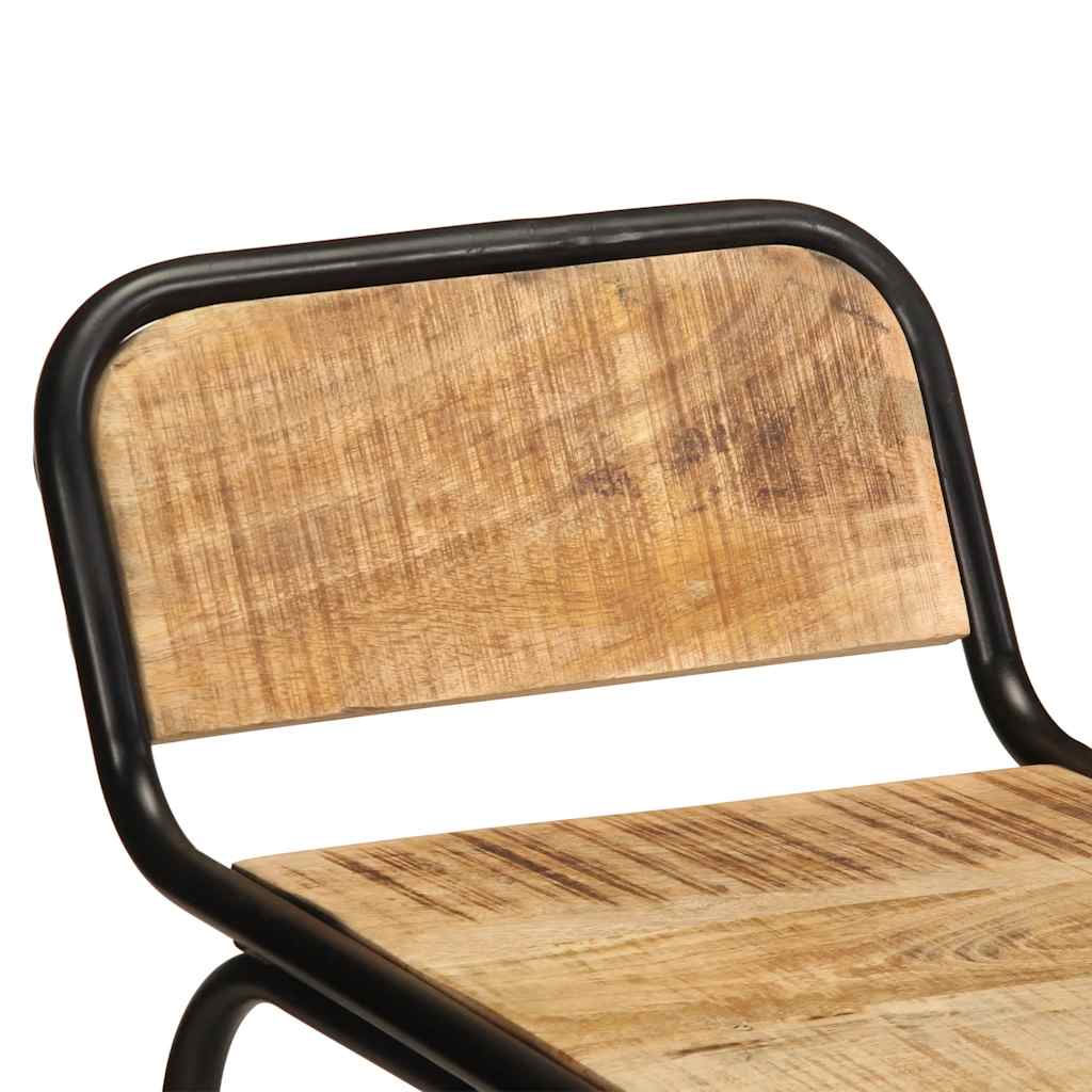 Bar Stools 4 pcs 46x35,5x70 cm Solid Wood Rough Mango