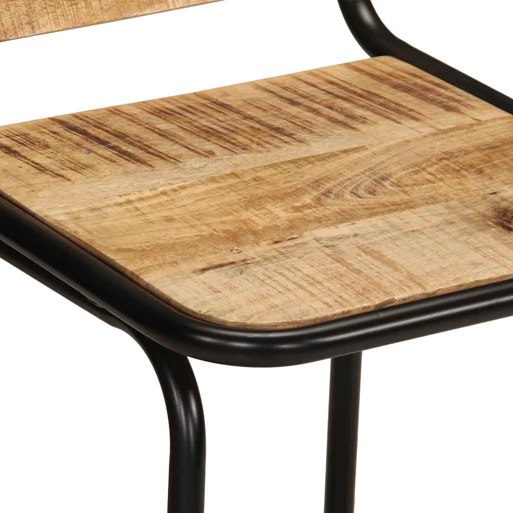 Bar Stools 4 pcs 46x35,5x70 cm Solid Wood Rough Mango