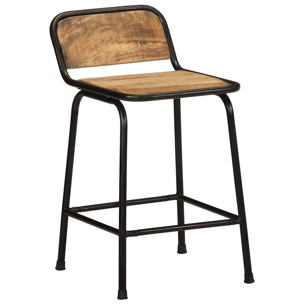Bar Stools 4 pcs 46x35,5x70 cm Solid Wood Rough Mango