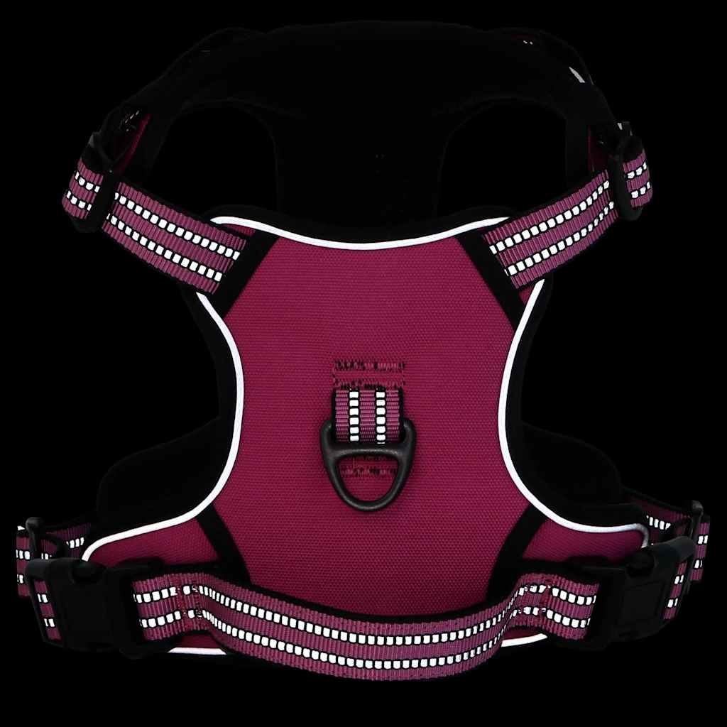 Dog Harness with Lead & Collar Adjustable Pink L