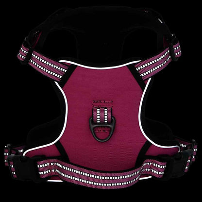 Dog Harness with Lead & Collar Adjustable Pink L