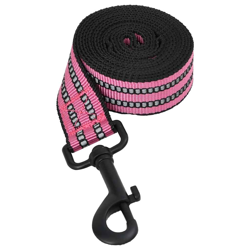 Dog Harness with Lead & Collar Adjustable Pink L