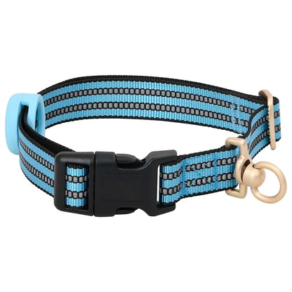 Dog Harness with Lead & Collar Adjustable Blue XL