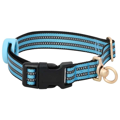 Dog Harness with Lead & Collar Adjustable Blue XL