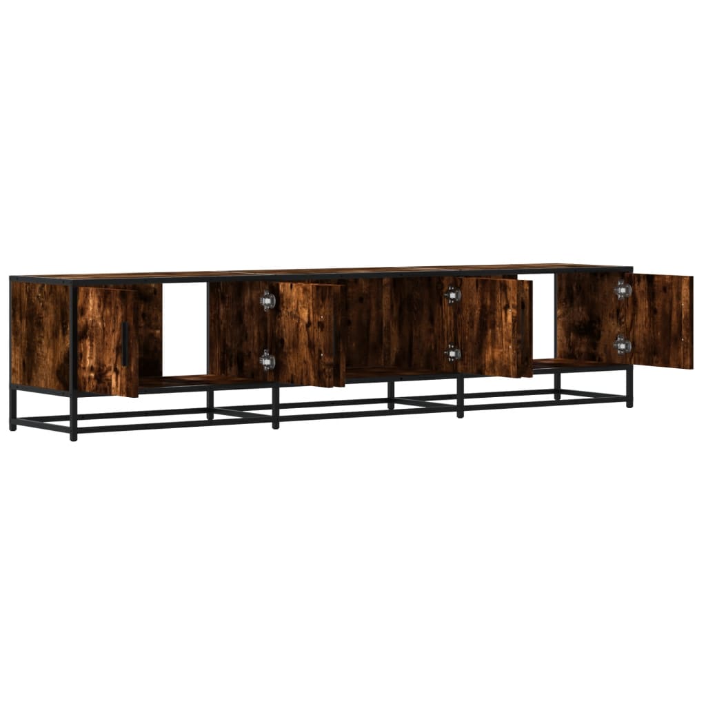 TV Cabinet Smoked Oak 180x35x41 cm Engineered Wood