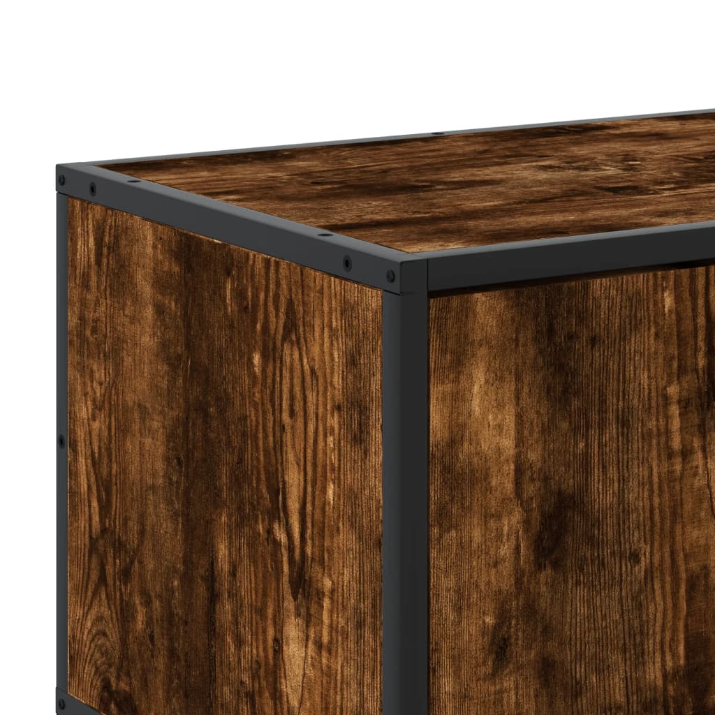 TV Cabinet Smoked Oak 180x35x41 cm Engineered Wood