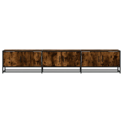TV Cabinet Smoked Oak 210x35x41 cm Engineered Wood