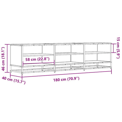 TV Cabinet Sonoma Oak 180x40x46 cm Engineered Wood