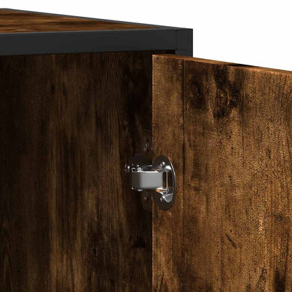 Sideboard Smoked Oak 134x35x76 cm Engineered Wood