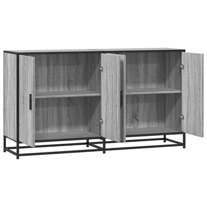 Sideboard Grey Sonoma 134x35x76 cm Engineered Wood