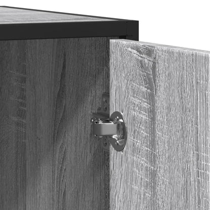 Sideboard Grey Sonoma 134x35x76 cm Engineered Wood