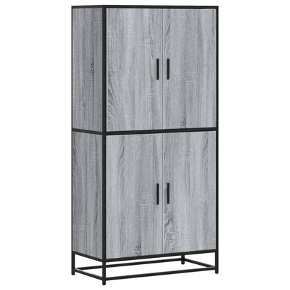 Highboard Grey Sonoma 68x35x139 cm Engineered Wood