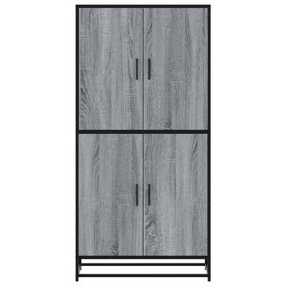 Highboard Grey Sonoma 68x35x139 cm Engineered Wood