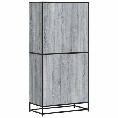 Highboard Grey Sonoma 68x35x139 cm Engineered Wood