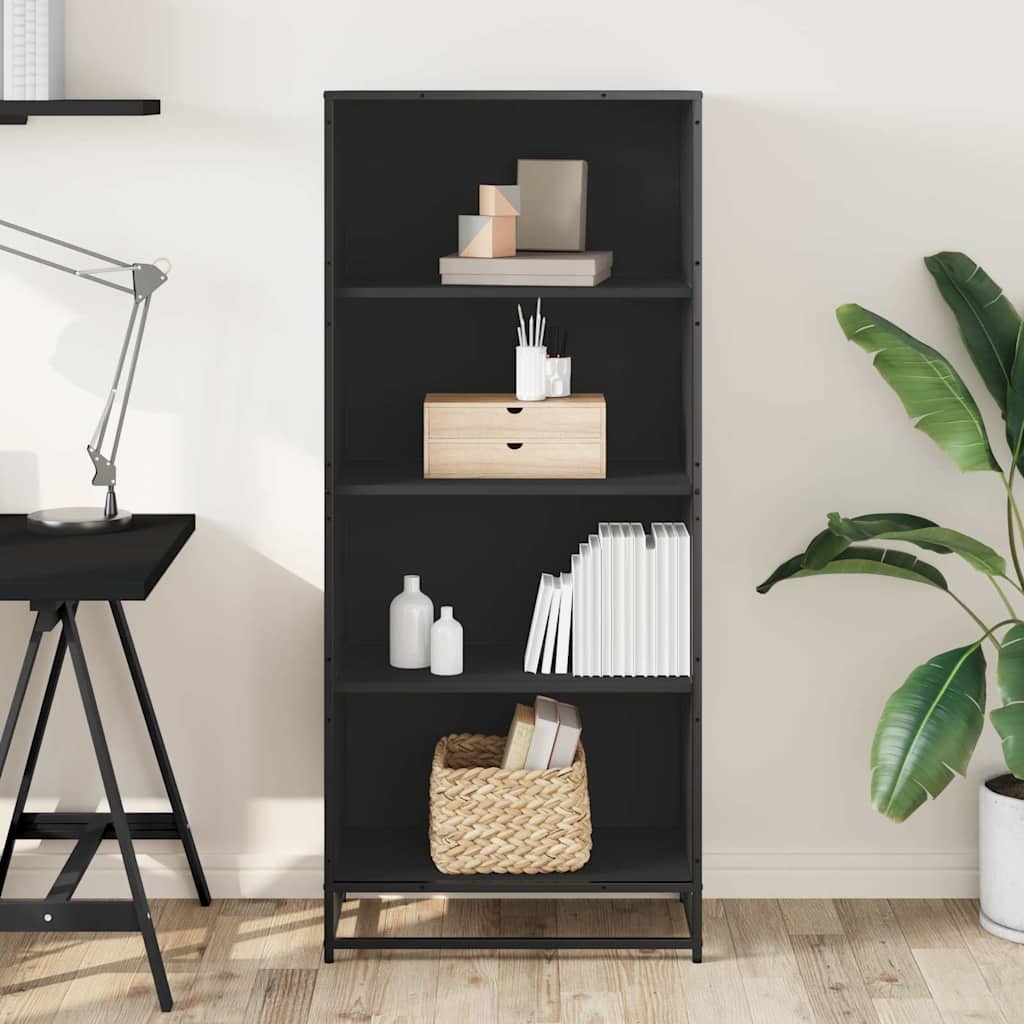 Bookcase Black 60x35x139 cm Engineered Wood