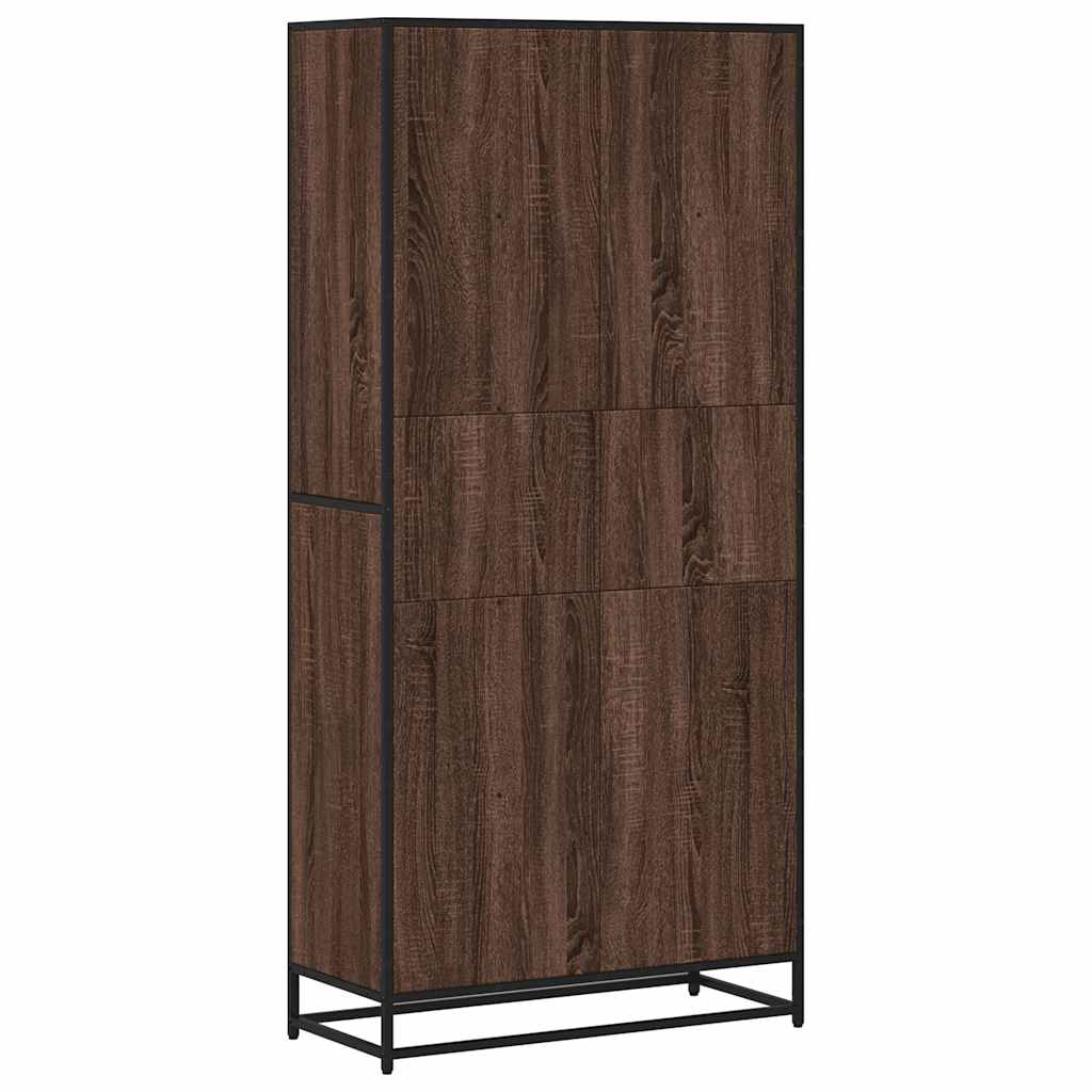 Bookcase Brown Oak 80.5x35x170.5 cm Engineered Wood