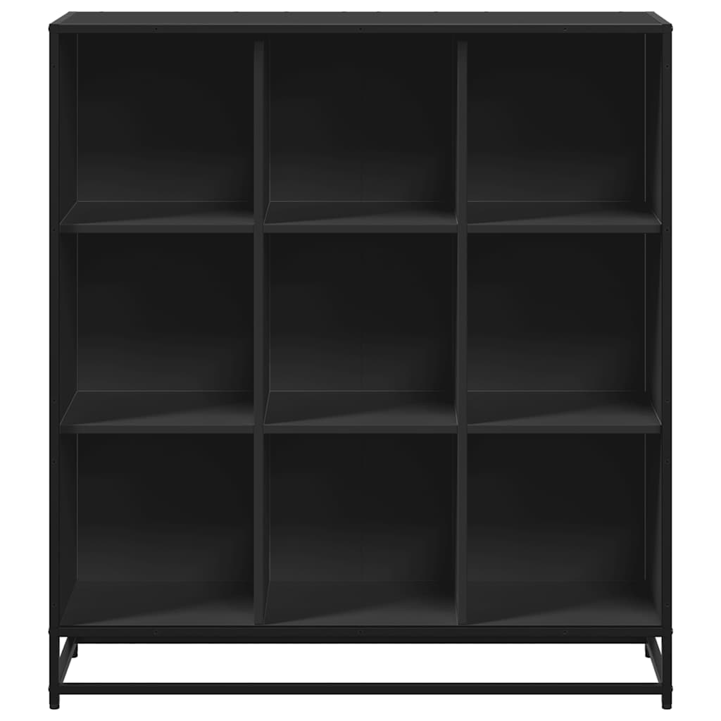 Bookcase Black 97,5x33x107,5 cm Engineered Wood and Metal