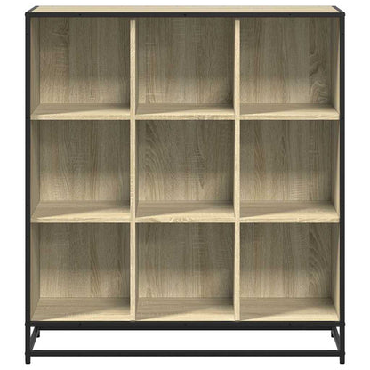 Bookcase Sonoma Oak 97.5x33x107.5 cm Engineered Wood and Metal