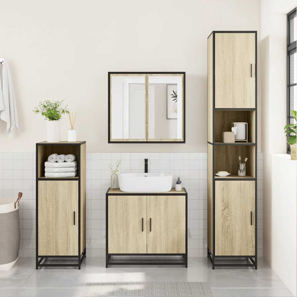 Bathroom Cabinet Sonoma Oak 35x37.5x188.5 cm