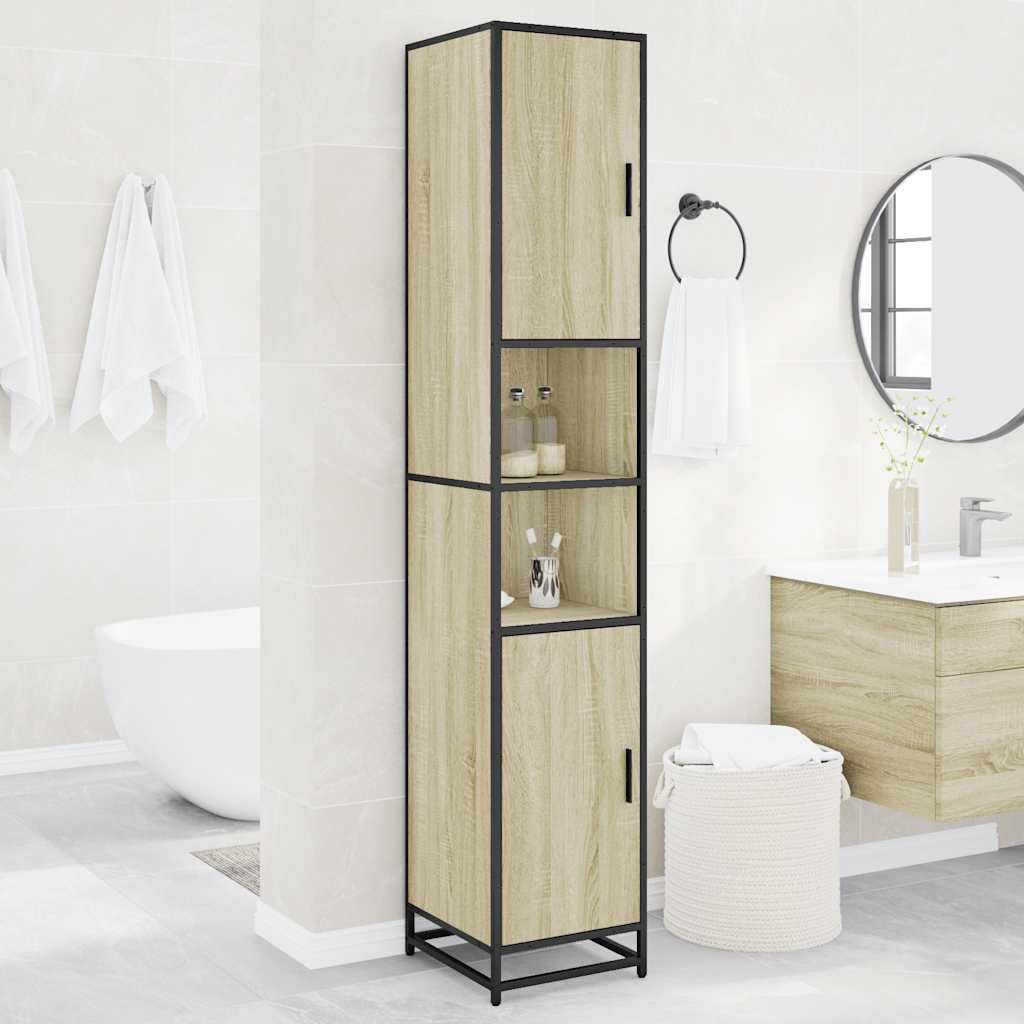 Bathroom Cabinet Sonoma Oak 35x37.5x188.5 cm