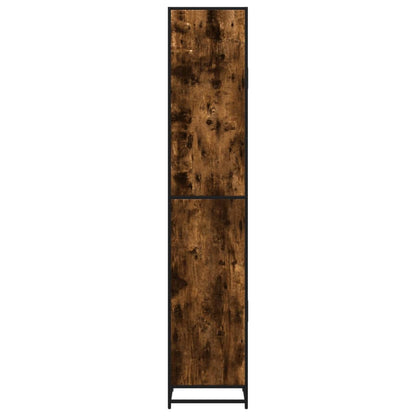 Bathroom Cabinet Smoked Oak 35x37.5x188.5 cm