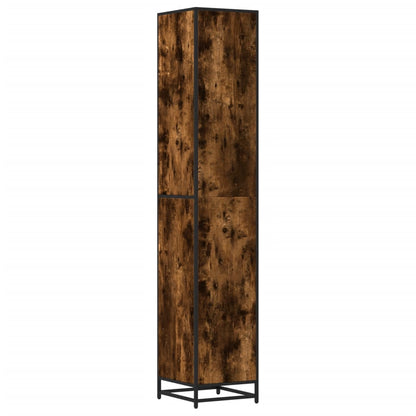 Bathroom Cabinet Smoked Oak 35x37.5x188.5 cm