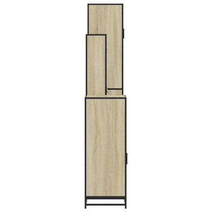 4 Piece Bathroom Furniture Set Sonoma Oak Engineered Wood