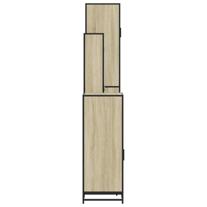 4 Piece Bathroom Furniture Set Sonoma Oak Engineered Wood