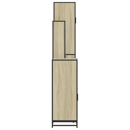4 Piece Bathroom Furniture Set Sonoma Oak Engineered Wood