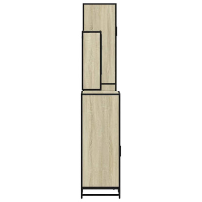 4 Piece Bathroom Furniture Set Sonoma Oak Engineered Wood