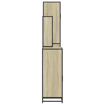 4 Piece Bathroom Furniture Set Sonoma Oak Engineered Wood