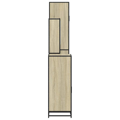 4 Piece Bathroom Furniture Set Sonoma Oak Engineered Wood