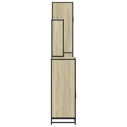 4 Piece Bathroom Furniture Set Sonoma Oak Engineered Wood
