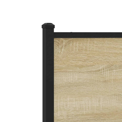 Metal Bed Frame without Mattress Sonoma Oak 200x200 cm