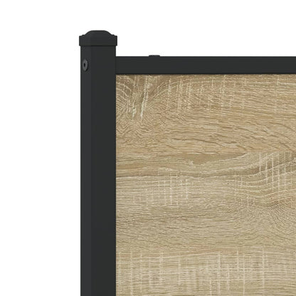 Metal Bed Frame without Mattress Sonoma Oak 193x203 cm