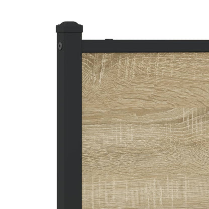 Metal Bed Frame without Mattress Sonoma Oak 200x200 cm
