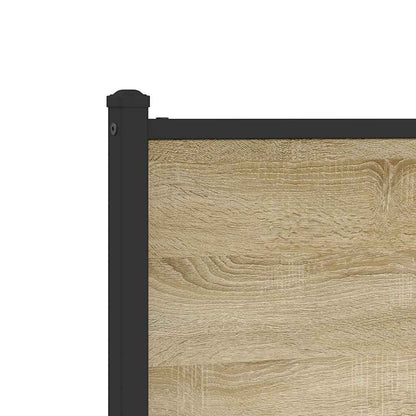 Metal Bed Frame without Mattress Sonoma Oak 180x200 cm Super King
