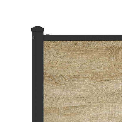 Metal Bed Frame without Mattress Sonoma Oak 183x213 cm